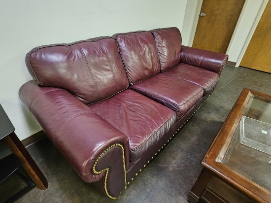 Leather-Couch 7.5' Long