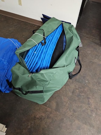 Large Green Transport Bag with Cushions