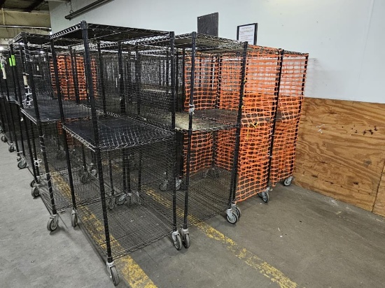 Metro Style Job Cart on Casters - Lot of 4