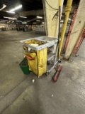 Rubbermaid Janitor Trolley w/ Wet Floor Signs