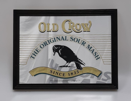 Old Crow "Original Sour Mash" Blackbird Bar Mirror