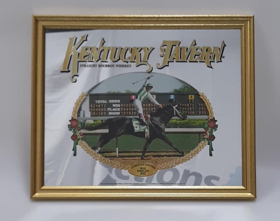 Kentucky Tavern Derby 128 "War Emblem" Bar Mirror