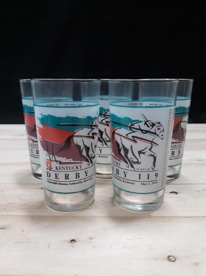 Kentucky Derby 119 Collectible Drinking Glasses (5