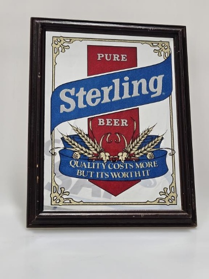 Sterling Beer "Quality Costs More" Bar Mirror