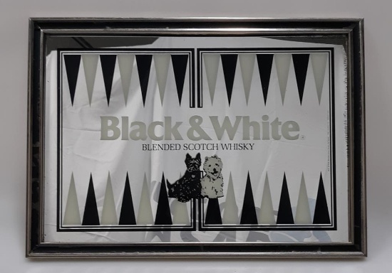 Black & White Scotch "Scottie & Westie" Bar Mirror