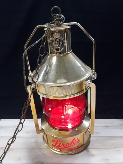 Stroh's 2-Color Ship's Lantern Hanging Lamp- Works