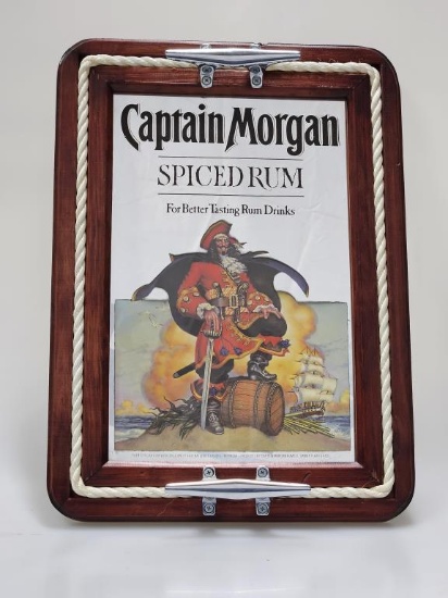 Captain Morgan Rope & Cleats Tray Style Bar Mirror
