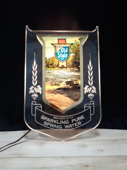 Old Style "Sparkling Water" Light-Up Wall Sign