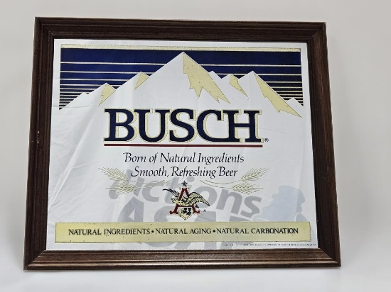 Busch Beer "Mountains" Bar Mirror - Framed