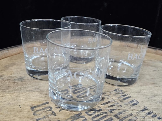 Bacardi Rum Rocks Glasses (4)