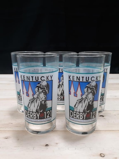 Kentucky Derby 121 Collectible Drinking Glasses (5