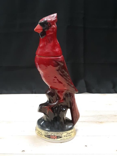 Beam's Trophy Bourbon Cardinal Perching Decanter
