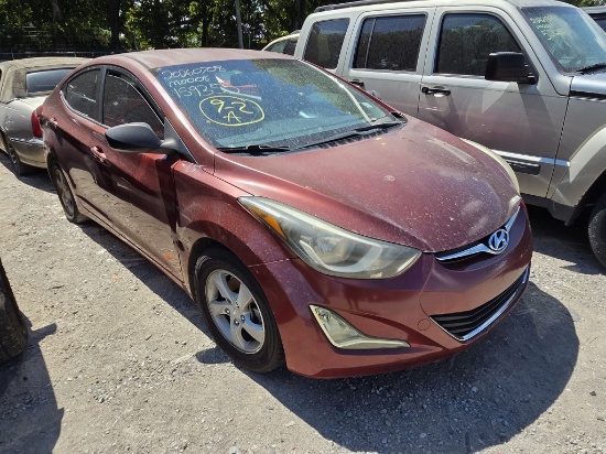 2014 HYUNDAI ELANTRA Tow# 9522511