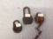WB Brass Lock with no key, American Lock Co with no key and Lever Lock with no key