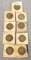 Nine various dated Barber Half Dollars