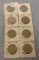 Eight Walking Liberty Half Dollars