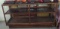 Oak and original glass Store Front Showcase  with wooden slat shelf  40 by 72 by 24