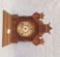 Oak Key Wind ornate Mantel Clock dated 1887 Ansonia  15 tall