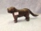 Early Brass Dog Nutcracker