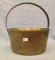 Heavy Brass Iron Handle Pail 7 by 12