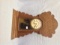 Carved oak Gingerbread Kitchen Clock with pendulum and key  24 tall