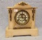 Marble Key Wind ornate French Clock  13 tall
