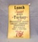 Early Restaurant Advertising Turkey Lunch