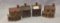 Four Cast Iron Small banks in form of houses