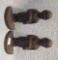 Pair of iron butler book ends  9 tall