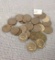 thirty 1970's and late 1960's Kennedy Half Dollars