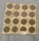 Sixteen Eisenhower Dollars