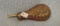 Copper and Brass decorated with cannons powder flask