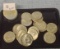 Twenty 1964 Kennedy Half Dollars VG