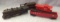Four piece Lionel Train Set engine 1666