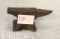 Miniature Presentation Anvil to Mr and Mrs Bates from Ronald  1.5 by 3.5