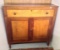 1800's Jelly Cupboard in original finish having single dovetailed drawer over 2 panel doors with ori