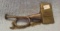 Brass US Military Match Holder and a miniature bugle