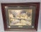 Framed and Matted  Thomas Kinkade Print entitled Deer Creek Cottage  Library edition 20 by 24