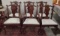 Set of six early fan carved crest Henkel Harris Dining Chairs with claw and ball foot