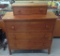 1800's three drawer Chest with Bonnet top in original finish 48 by 40