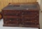 Original 8 drawer Clark's lift top counter top Spool Cabinet 19 by 34 by 22