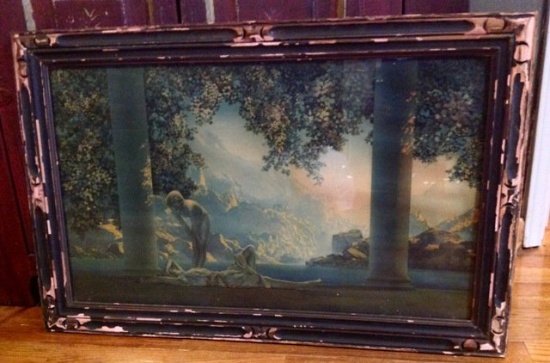 Maxfield Parrish Print in Original 1920s  Frame