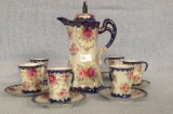 Seven piece handpainted Chocolate Set