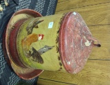 Folk art Painted Chicken Water - hand painted  - stands 16 tall