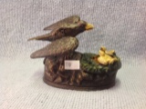 Book of Knowledge - Eagle feeding chicks - Cast Iron Bank  6 by 5
