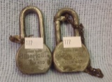 Pair of American Locks without keys