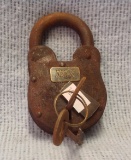 NY Insane Asylum Iron Lock with Key