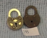 Two miniature early locks with no key
