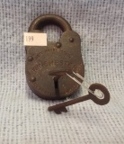 Winchester iron Lock with Key