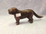 Early Brass Dog Nutcracker